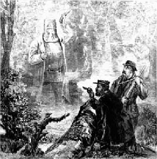 Ned Kelly attacking police from behind